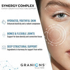 Granions Marine Collagen Pills – 2000mg Hydrolyzed Marine Collagen Peptides, Hyaluronic Acid, Vitamin C, Calcium, Magnesium – Skin, Hair, Nails, Pro Aging Hyaluronic Acid Supplements – 180 Tablets