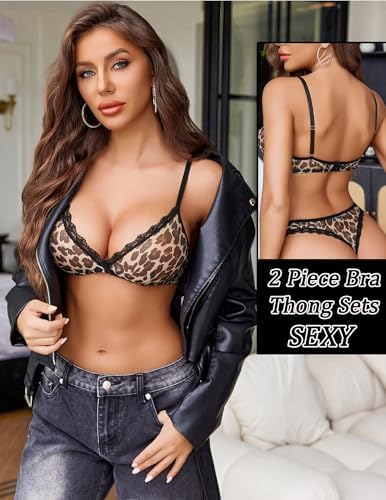 Avidlove Wireless Lace Lingerie Set Floral Print Bra and Panty Sets Cute Naughty Outfits