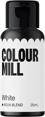 Colour Mill Aqua Blend Water-Based Food Coloring, 20 Milliliters White