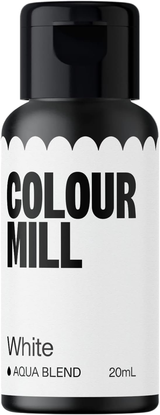 Colour Mill Aqua Blend Water-Based Food Coloring, 20 Milliliters White