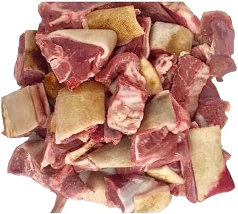 Frozen Goat Meat Cut Pieces, 2LB– Goat Meat for African Soups, Stews & Pepper Soup