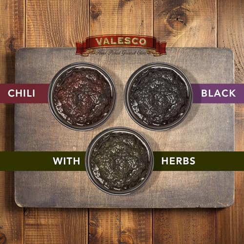 VALESCO Black Olive Tapenade - Rich Gourmet Spread for Dips, Appetizers, and Mediterranean Recipes (6.7 fl oz)