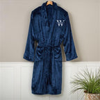 Personalization Universe Lavish Last Name Embroidered Fleece Robes