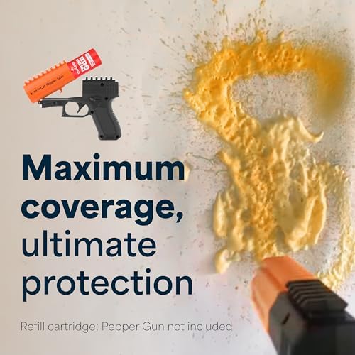 Mace Pepper Spray - Max Police Strength OC & Water Training Cartridge Set for Pepper Gun 2.0, 0.99oz/ea, Long Range Protection Up to 25 Feet, Personal Protection Self Defense Spray for Women & Men