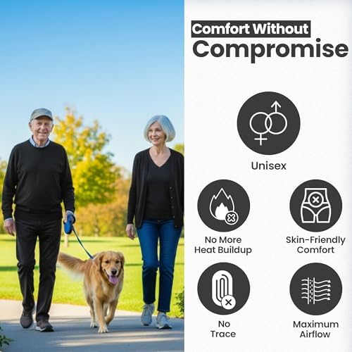 Incontinence Leak-Protection, Washable Pull-On Cover Pant, Advanced Duralite-Cool-Lightweight-Durable- Kleinert's (Black, Large)