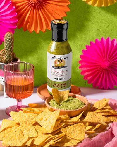 Louisiana Pepper Exchange Peach Jalapeno Lime Hot Sauce, Gluten-Free, 12 Fl Oz, 2-Pack