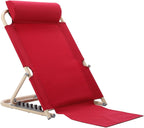 Bed Back Rest Adjustable Angle, Mobility Disability Support Aid,Sit Up Or Reclined Position, Includes Head Pillow, Read, Eat, Watch TV in Bed, for Eldery, Disabled, & Injured,red