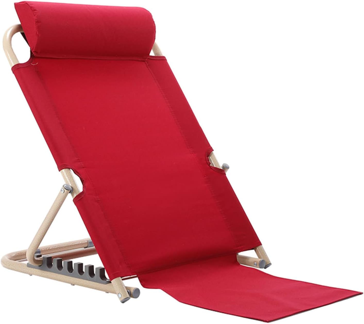 Bed Back Rest Adjustable Angle, Mobility Disability Support Aid,Sit Up Or Reclined Position, Includes Head Pillow, Read, Eat, Watch TV in Bed, for Eldery, Disabled, & Injured,red
