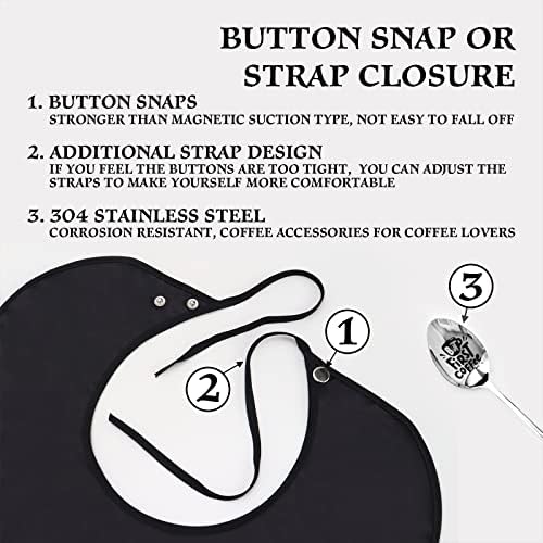 FreeNFond Funny Adult Bibs for Men Women Elderly Eating Clothing Protectors with Crumb Catcher and Coffee Spoon Gag Gifts (Man)