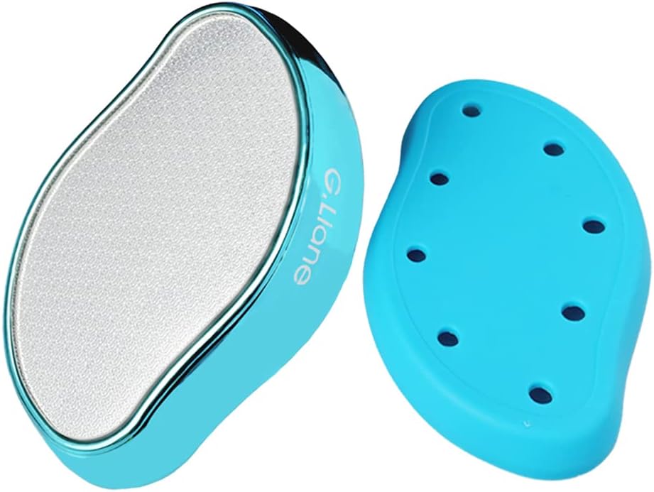 Nano Glass Foot File Callus Remover - Crystal Glass Pedicure Foot Care Foot Scrubber Painless Dry and Wet Use for Hard Skin Calluses Removal (Blue)