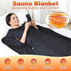 Infrared Sauna Blanket for Home: Portable Full Body Detox Wrap with Deep Heat Relaxation - Far Infrared Therapy Adjustable 86-176°F 20-60 Min Timer Waterproof Foldable Design 71 x 31.5 Inch