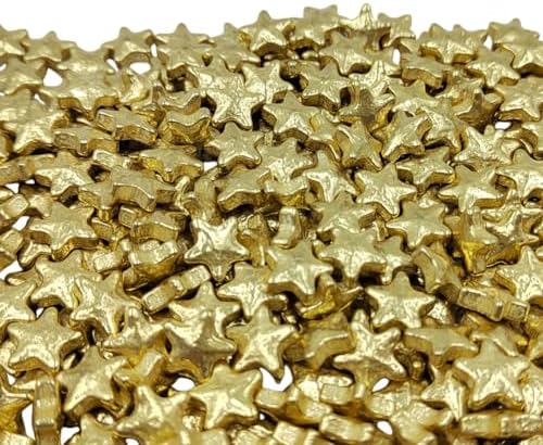 10mm Gold Stars Sprinkles Edible Stars for Cake Decorating Star Cake Decorations Cupcake Toppers Baking Cookie Decorating Ice Cream Toppings