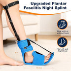 Upgraded Plantar Fasciitis Night Splint for Plantar Fasciitis Relief, Adjustable Plantar Fasciitis Brace for Achilles Tendonitis Heal Spur Foot Drop Pain Relief, Free Size for Men and Women
