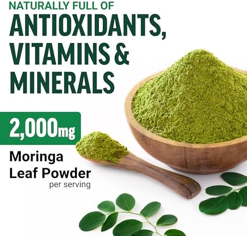 Force Factor Modern Moringa Powder to Support Energy, Vitality & Immune Health, Complete Green Superfood with Antioxidants, Naturally Unflavored, ~30 Servings