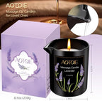 Massage Oil Candle,8.1 oz Low Temp Body Oil Candles for Massage Therapy, Moisturising Luxurious Relaxing Body Safe Soybean Wax Massage Candles for Home SPA (Lavender)