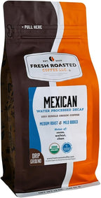 Fresh Roasted Coffee, Organic Mexican Water-Processed Decaf | USDA Organic, 100% Single Origin, Kosher | Medium Roast 12 oz Ground