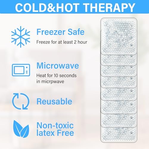 TrelaCo 30 Pack Clear Small Ice Packs for Injuries Reusable Mini Boo Boo Gel Bead Ice Pack Soft Cold Packs Cold Hot Compress for Pain Relief Wisdom Teeth Breastfeeding, Tired Eyes Face Neck