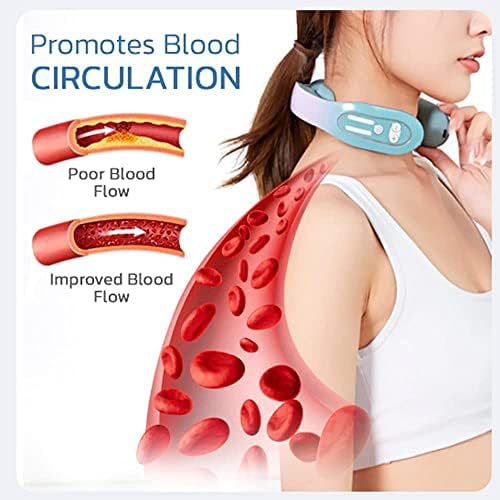 2023 Lymphatic Drainage Massager, EMS Acupoints Lymphvity Device, 12 Modes Portable Neck Massager for Pain Relief Deep Tissue (1-PC)