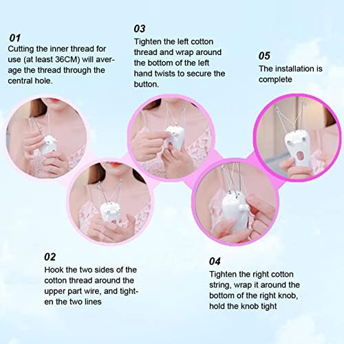Threading Hair Removal, Hair Removal Device, Electric Threading Epilator USB Hair Remover for & Body Hair Removal with Cotton Thread Roll (Pinks)