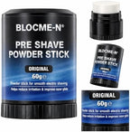 BLOCME-N Original Pre-Shave Powder Stick 60g – Electric Razor Prep Stick – Helps Reduce Irritation & Improves Razor Glide – Suitable for Sensitive Skin