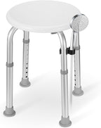 Careboda Adjustable Bath Chair for Inside Shower, Shower Stool with Upgraded Aluminium, Tool-Free Assembly, 8 Adjustable Heights for Seniors, Elderly, Pregnant, Handicap & Disabled Gray