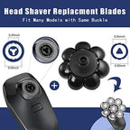 Universal Replacement Heads for Blade,Replacement Blades Compatible with Most Major Head Shaver Brands, Easy-to-Install Electric Razor Shaver Heads for Bald Men. (8 Silver)