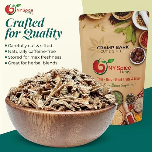 NY Spice Shop Cramp Bark Cut & Sifted - Cramp Barks Herb - Cramp Bark Tea Infusion - Versatile Cooking Ingredient - Viburnum Opulus Tree Essence - Natural Flavor Enhancer (1 Pound)