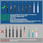 10pc Toothbrush Heads Compatible with Fairywill D7/D8/FW507/508, 551/917/959/D1/D3 (Black)