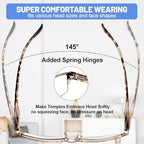 4 Packs Reading Glasses for Women Men Spring Hinge Half-rimmed Readers 1.0 1.5 2.0 2.5 3.0 3.5 4.0