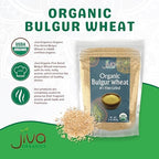 Organic Bulgur Wheat Fine #1 2 LB - Non-GMO, Grown in USA, 100% Natural Wheat Berries, Resealable Bag by Jiva Organics