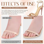 4 Pairs 3/4 High Heel Gel Cushion Inserts for Women Self-Adhesive Arch Support Anti-Slip Inserts for Sandal Dress Shoe High Heels Pumps Open Toes Flats, Fits Women 5-9 Size (Pu+Gel,Clear)