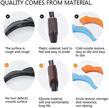 12 Colors Glasses Ear Grip Kids and Adults Sport Eyeglass Strap Holder, Eyewear Retainer, Silicone Anti Slip Holder