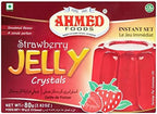 AHMED Halal Jello Vegetarian Crystal Jelly, Strawberry, 85 Gram (Pack of 12) (Packaging may vary)