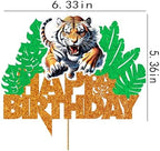 Tiger Cake Topper TIger Birthday Decorations Jungle Party Supplies Tigerr Party Favors Cake Decorations for Jungle Safari Baby Shower Decorations