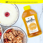 Bloom Honey Award Winning 100% Pure Organic Raw Honey Unfiltered and Unpasteurized USDA, Kosher Certified Raw Honey (Wildflower, 32oz)