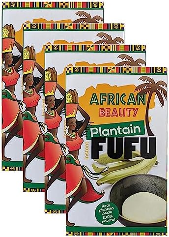 Plantain Fufu Flour African Mix 24oz - Authentic, Premium Quality Fufu Flour with Real Plaintain - 100% Natural by African Beauty (4)