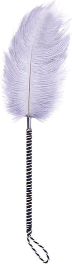 BDSM Feather Teaser Whip & Paddle for Adults - SM Spaking Alternative Foreplay Flirting Sexy Tool Sex Toys for Couples & Lovers, Spanking Accessories with Soft Feather Tickler Grey
