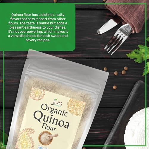 Jiva Organics Premium Quinoa Flour 2 LB Bag - Gluten Free, Non GMO