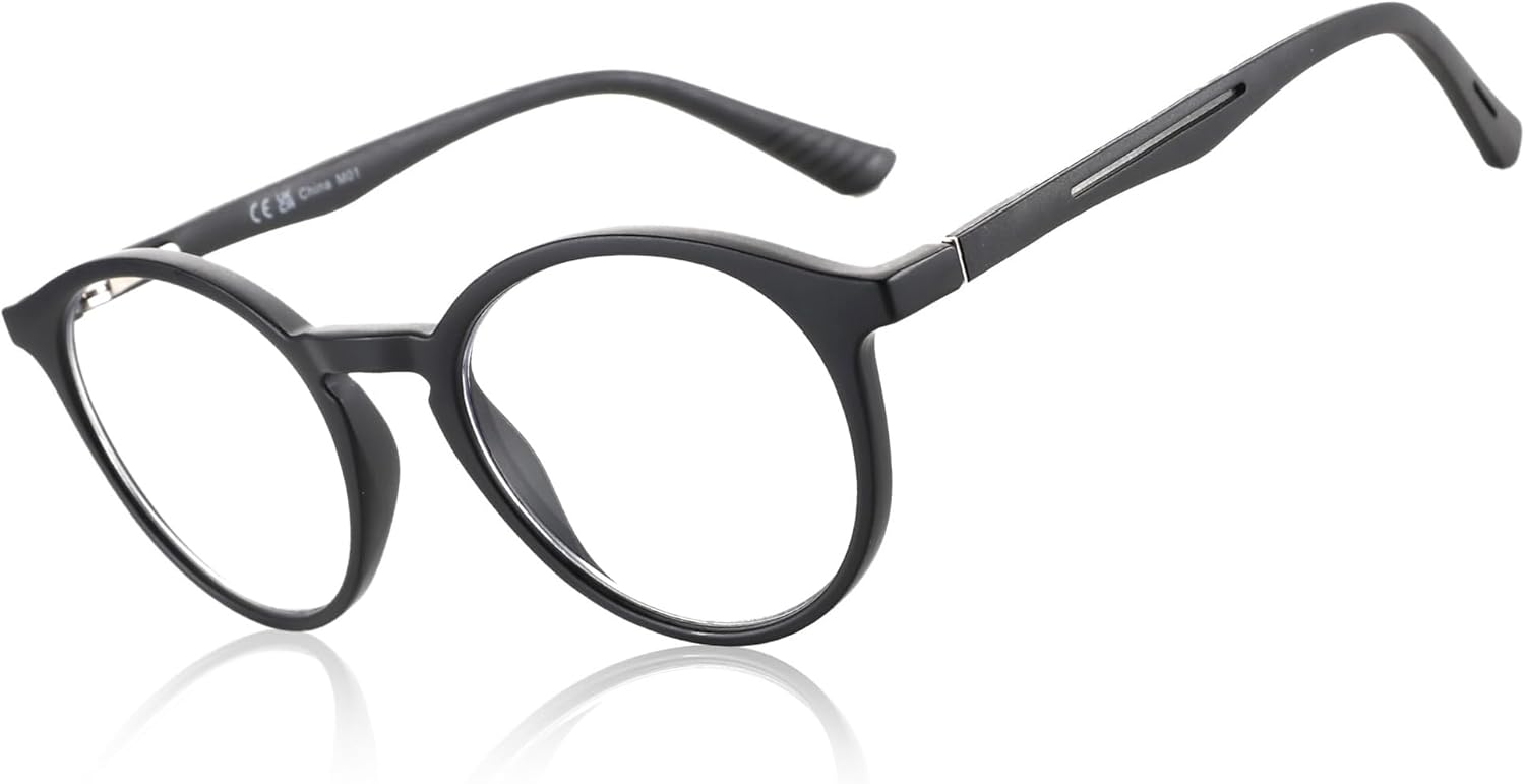BLUEMOKY Reading Glasses for Men and Women: Blue Light Round Classic Eyeglasses - Computer Readers Glasses