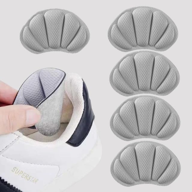 6pcs Insoles Heel Pads for Sport Shoes Protector Adjustable Cut Size Back Sticker Antiwear Feet Soft Pad Anti-wear Cushions, Grey