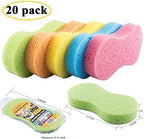 20 Pack Car Wash Sponges Multi-Functional Sponge Multi-Color Cleaning Sponges with Vacuum Compressed Packing
