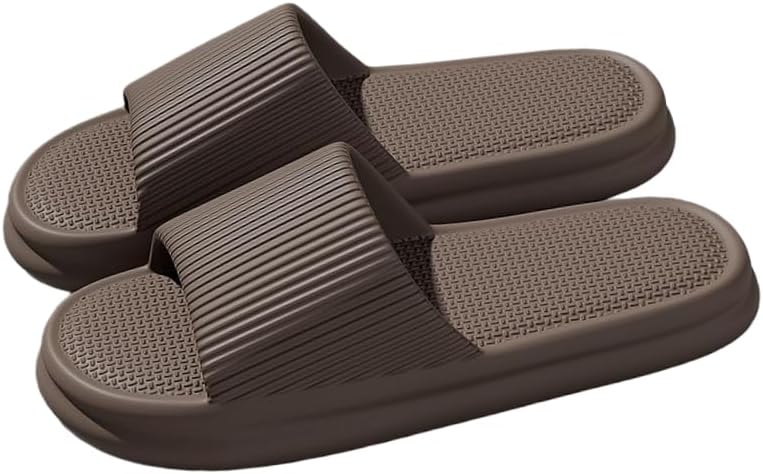House Slippers Non-Slip for Men Women Open-toe Shower Shoe Lightweight Supper Soft Quiet Dorm Bedroom Slippers For Bathroom