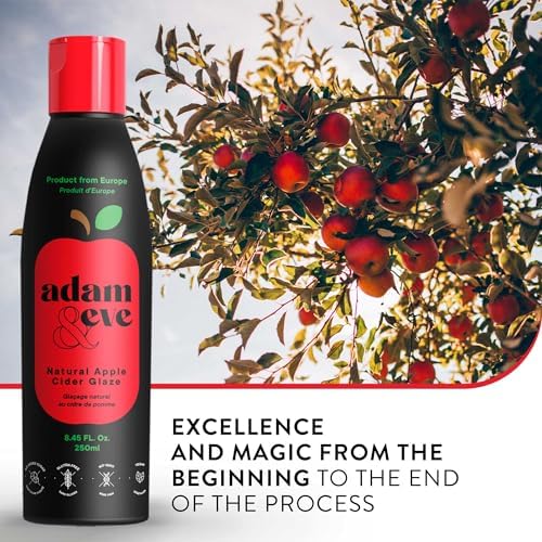 Adam&Eve Balsamic Apple cider Glaze 8,45 Fl Oz, perfect for salads, roasts, and even your desserts. product made in Portugal, no GMO, no added sugar perfect for everyday