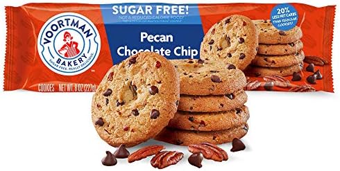 Voortman Bakery Sugar Free Pecan Chocolate Chip 8 Oz | Pack of 4