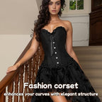 Corset Tops for Women Lace Waist Push Up Sexy Bustiers Shapewear Lingerie Renaissance Underbust Bodysuit Boned