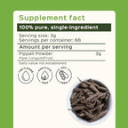 bixa BOTANICAL Long Pepper Powder| Pippali (Piper Longum) | Ayurvedic Supplement & Meat Seasoning | Strong Aroma, Steam Treated, Vegan, Non GMO & 100% Pure |200 GMS /7 Oz