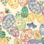 IHR Ideal Home Range Party Napkins Disposable 3-Ply Paper Lunch Napkin Pack, 6.5" x 6.5", Easter Eggs (Cream), 20-Count