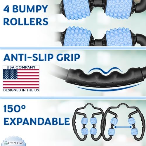 COZLOW Dual Sided Muscle Roller - Cellulite Massager for Arms and Legs - Flexible Massage Tool - Effective Sculpting Massage for Thighs, Butt