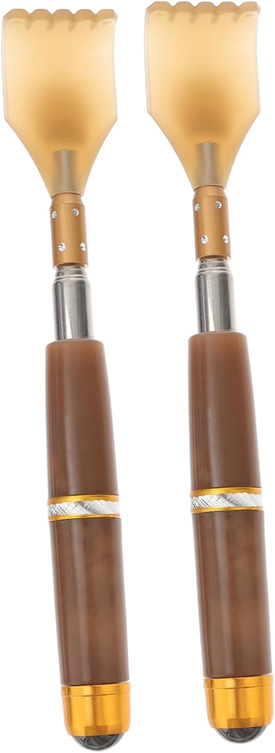 2pcs Imitation Cow Horn Tickle Hand Tool Foot Machine for Back Scratcher Cupping Kit for Massage Therapy Massagers Finger Held Vacuum Massage Point Coffee Imitation Horn