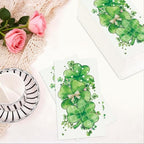 100Pcs Shamrock Paper Napkins 3 Ply Green Shamrock Clover Disposable Absorbent Hand Towels Watercolor Green Guest Napkins for Spring Lunch Dinner Kitchen Supplies